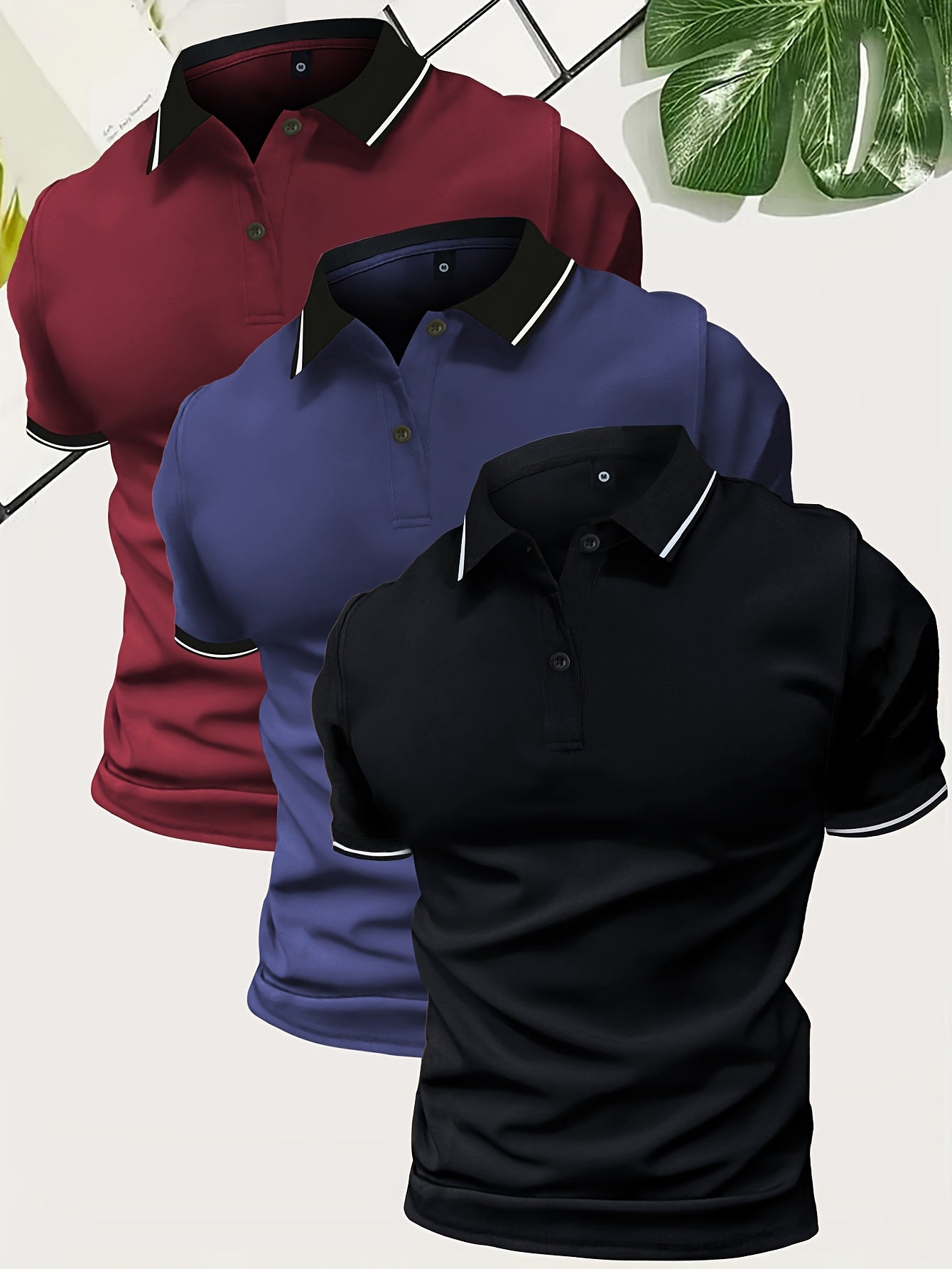 Bas - 3x Ventilerend Golfshirt Set