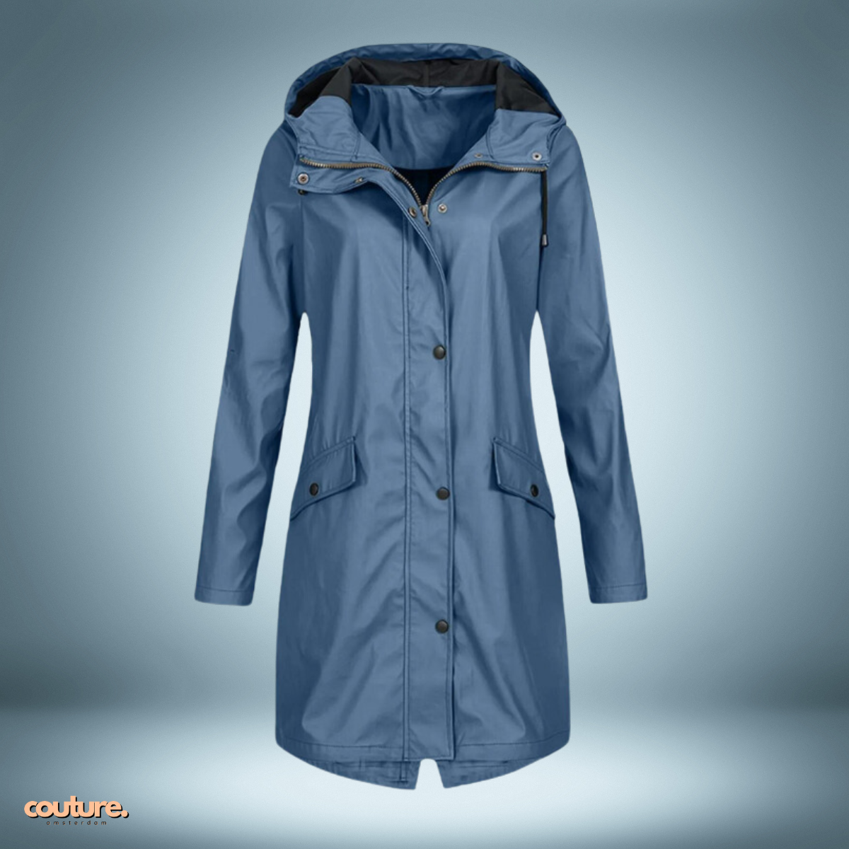 Couture Design | Aquabelle regenparka in blauw