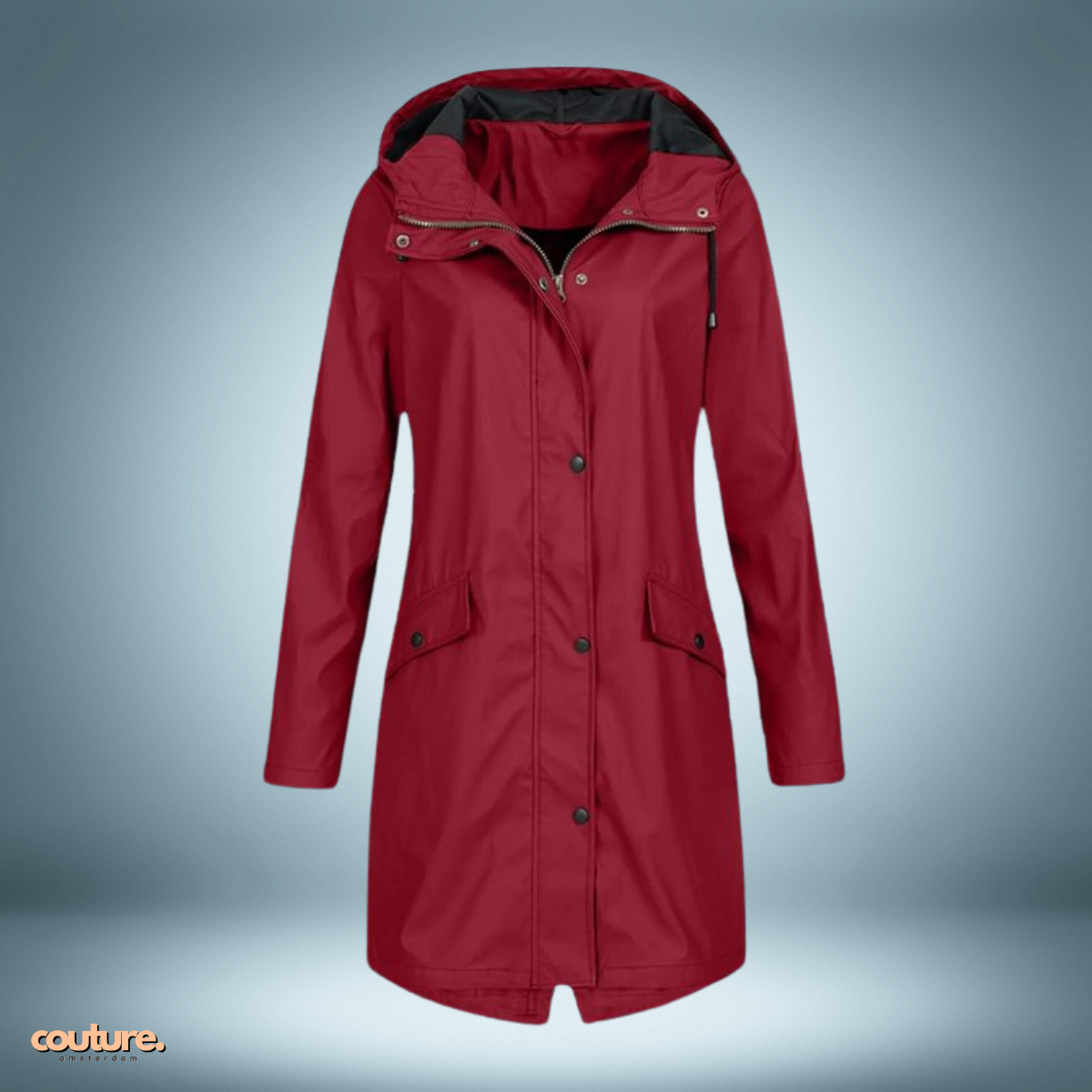 Couture Design | Aquabelle regenparka in rood