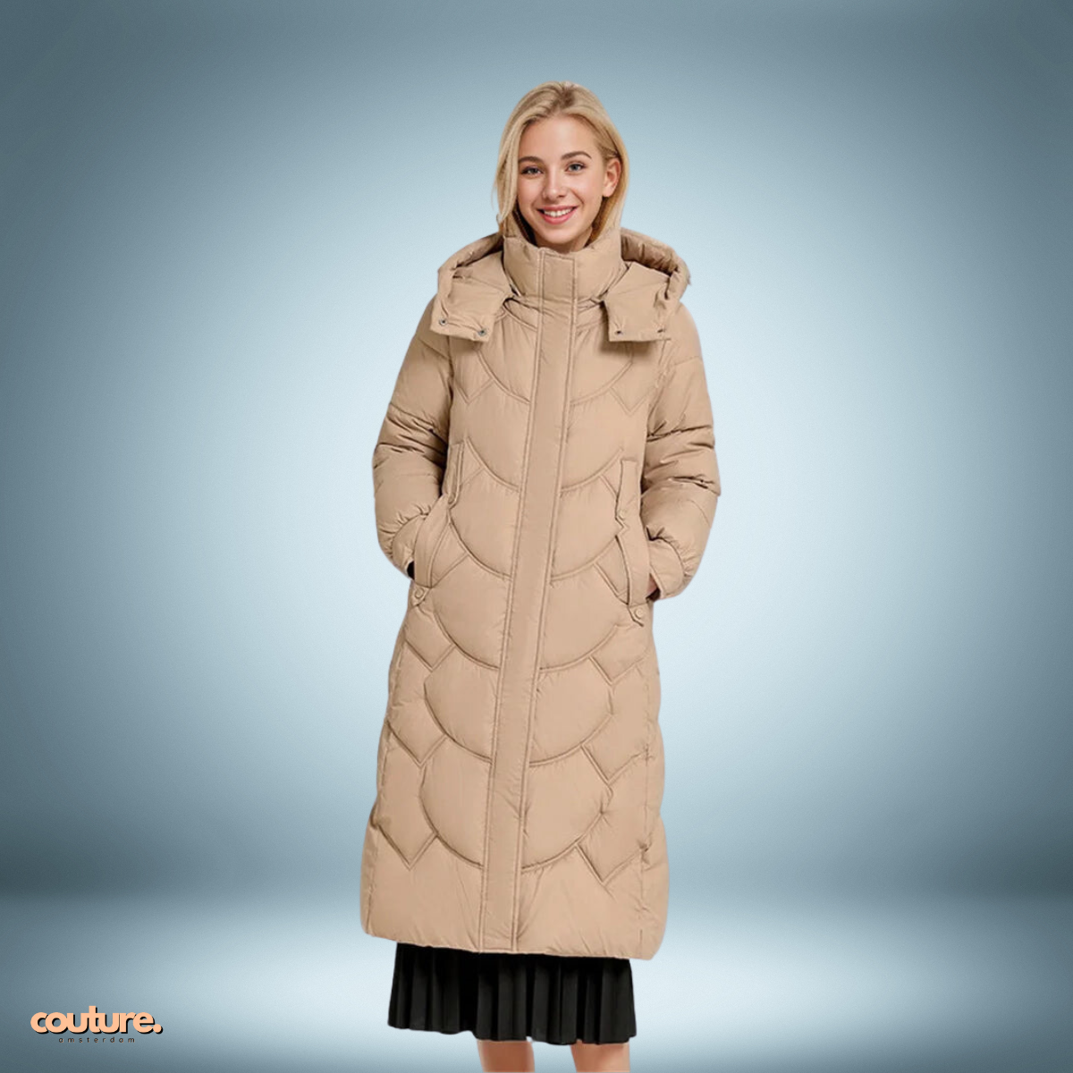 Couture Design - Elegante parka in beige