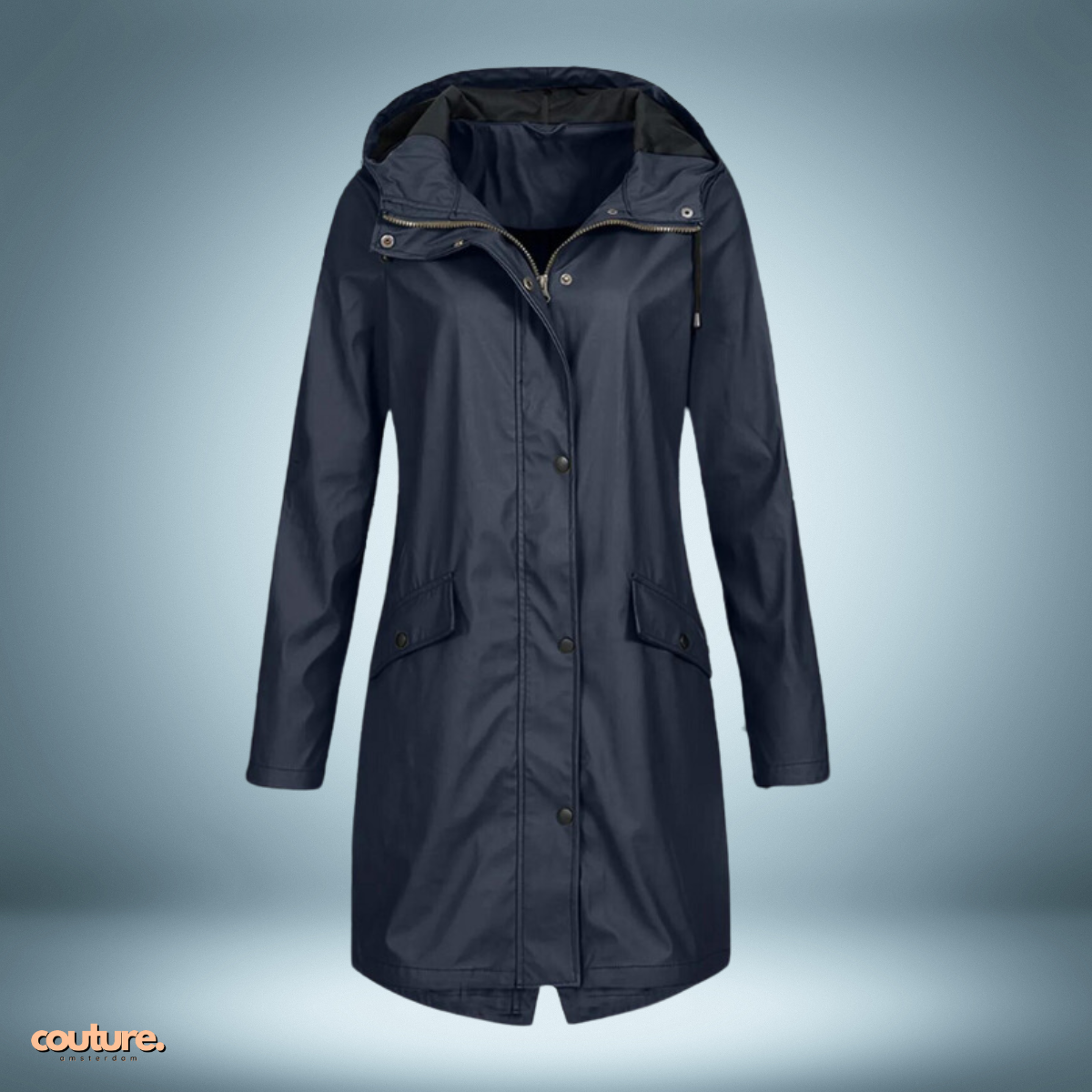 Couture Design | Aquabelle regenparka in blauw