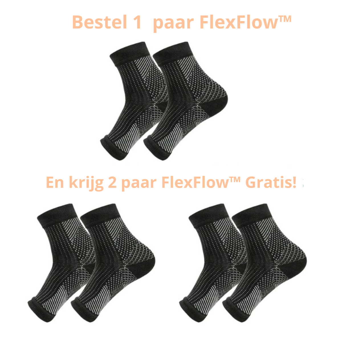 FlexFlow™ | Sokken voor pijnlijke voeten (1 + 2 paar gratis)