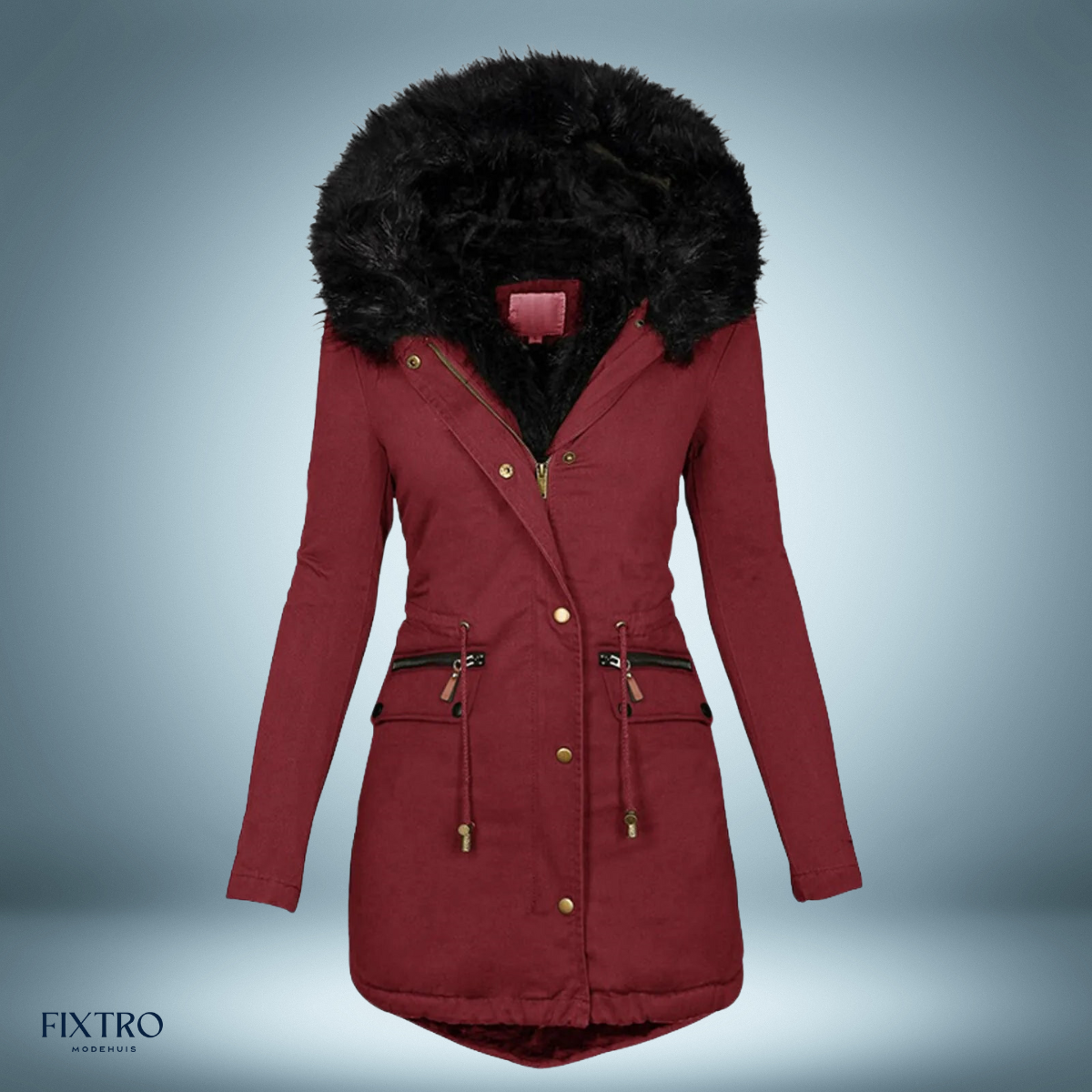 Couture Design - Exclusieve parka met bontkraag