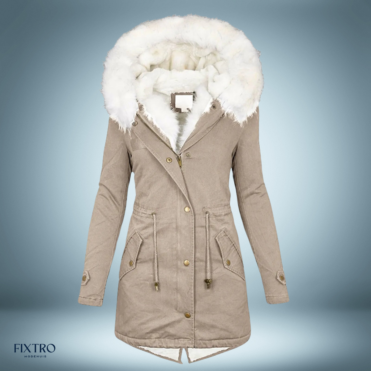 Couture Design - Exclusieve parka met bontkraag