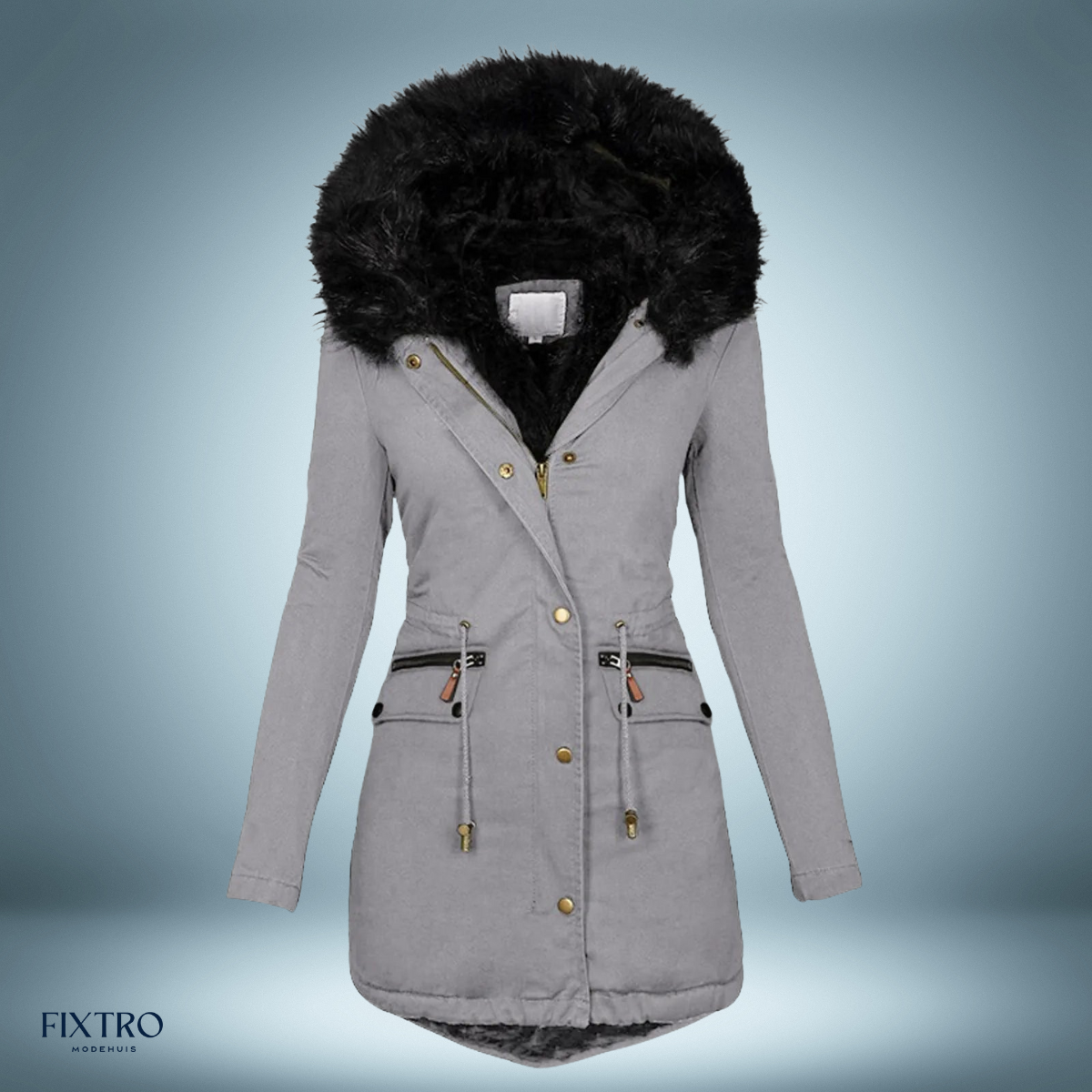 Couture Design - Exclusieve parka met bontkraag