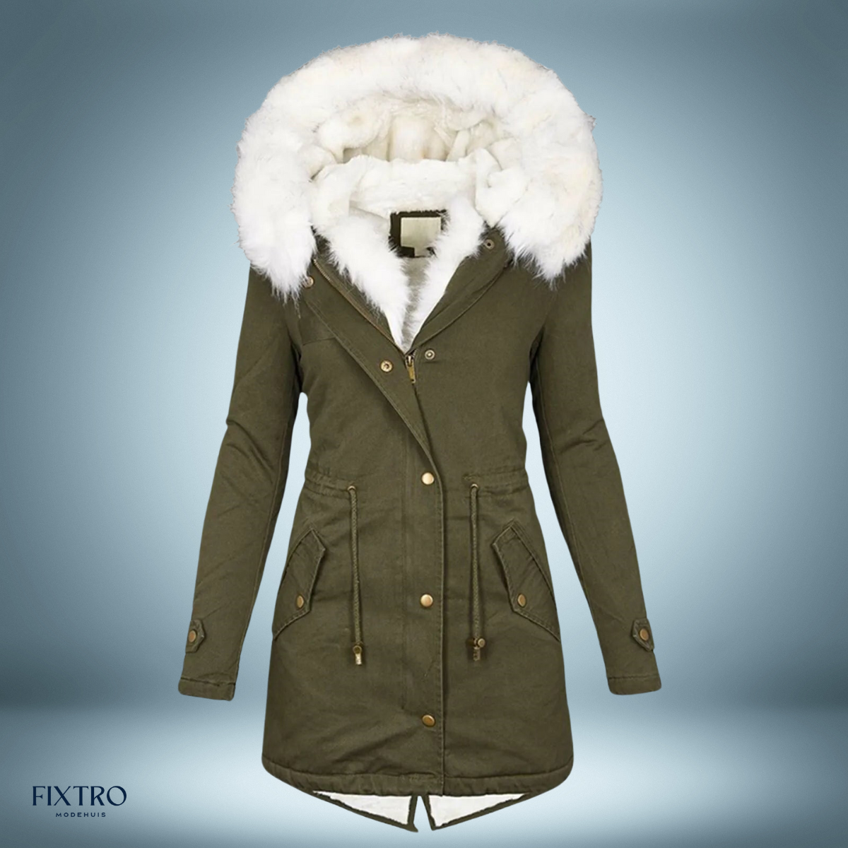 Couture Design - Exclusieve parka met bontkraag