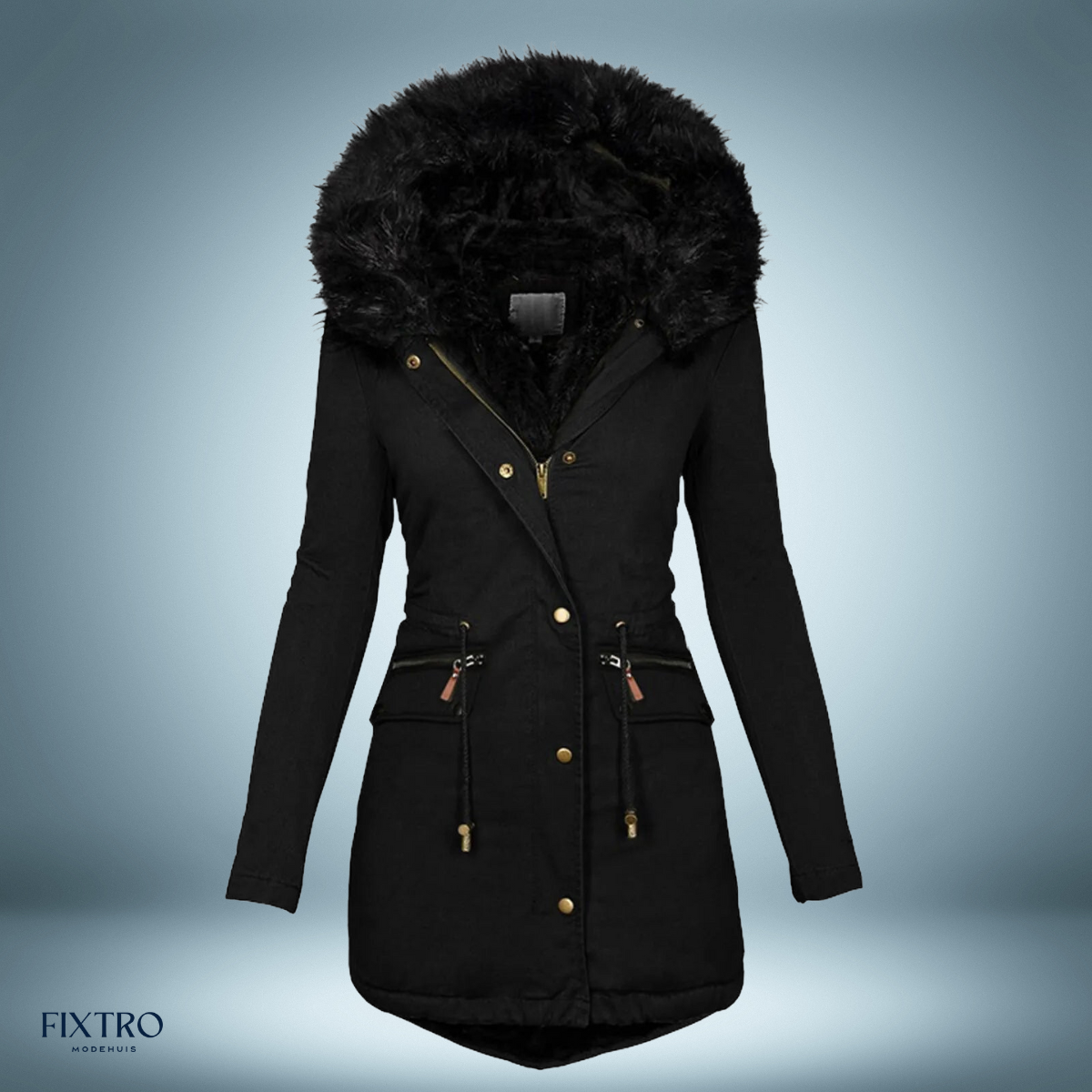 Couture Design - Exclusieve parka met bontkraag