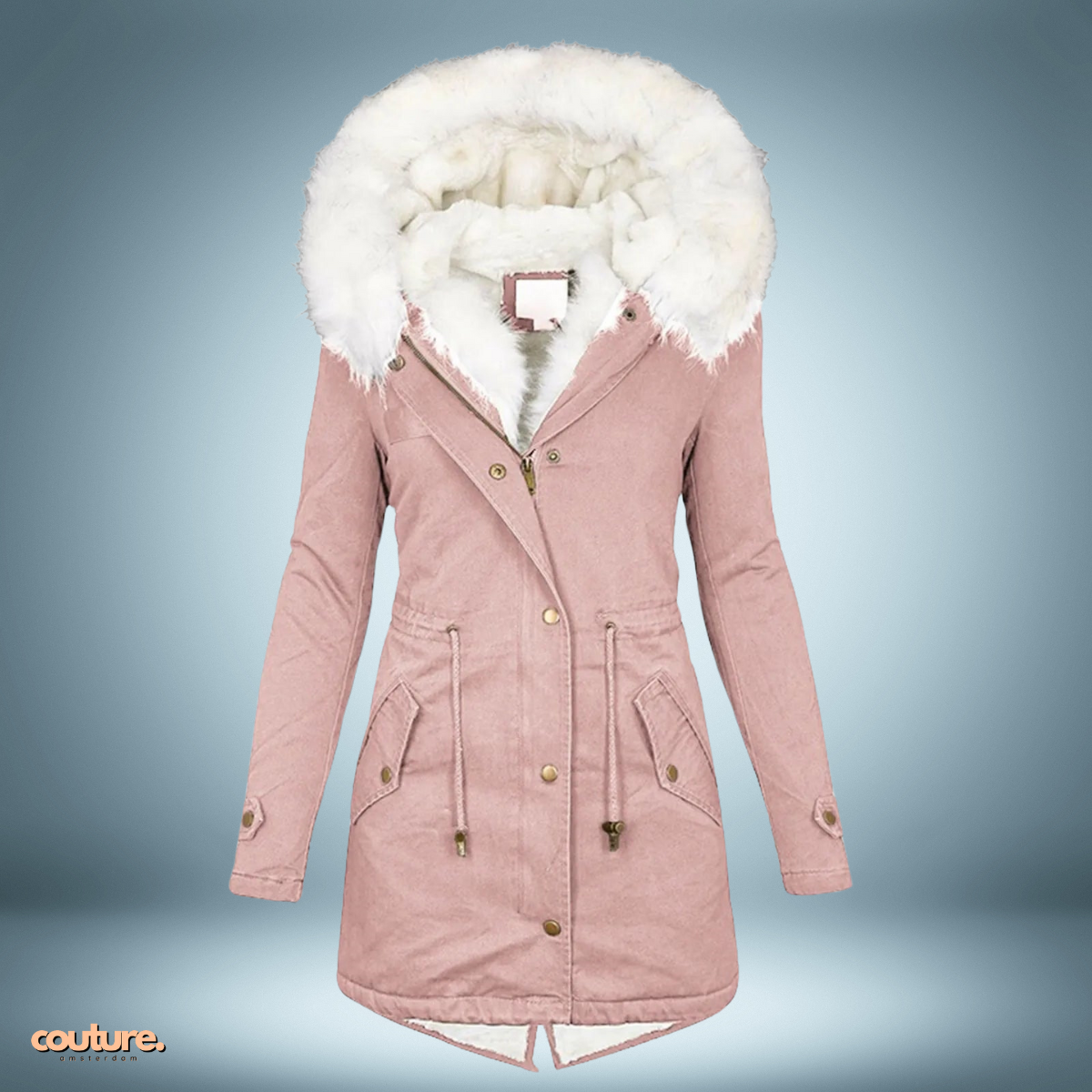 Couture Design - Exclusieve parka met bontkraag