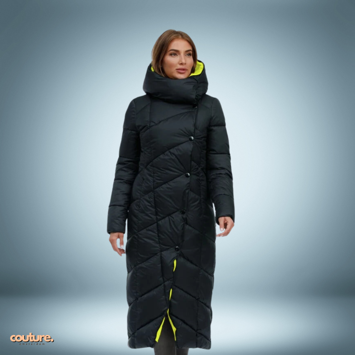 Couture Design - Exclusieve parka met knooplsuiting