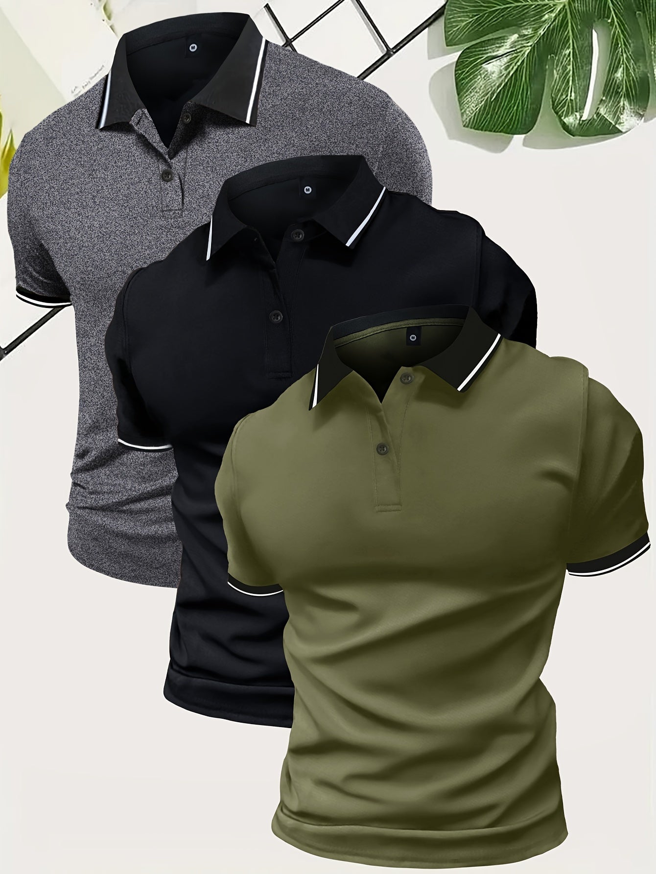 Bas - 3x Ventilerend Golfshirt Set