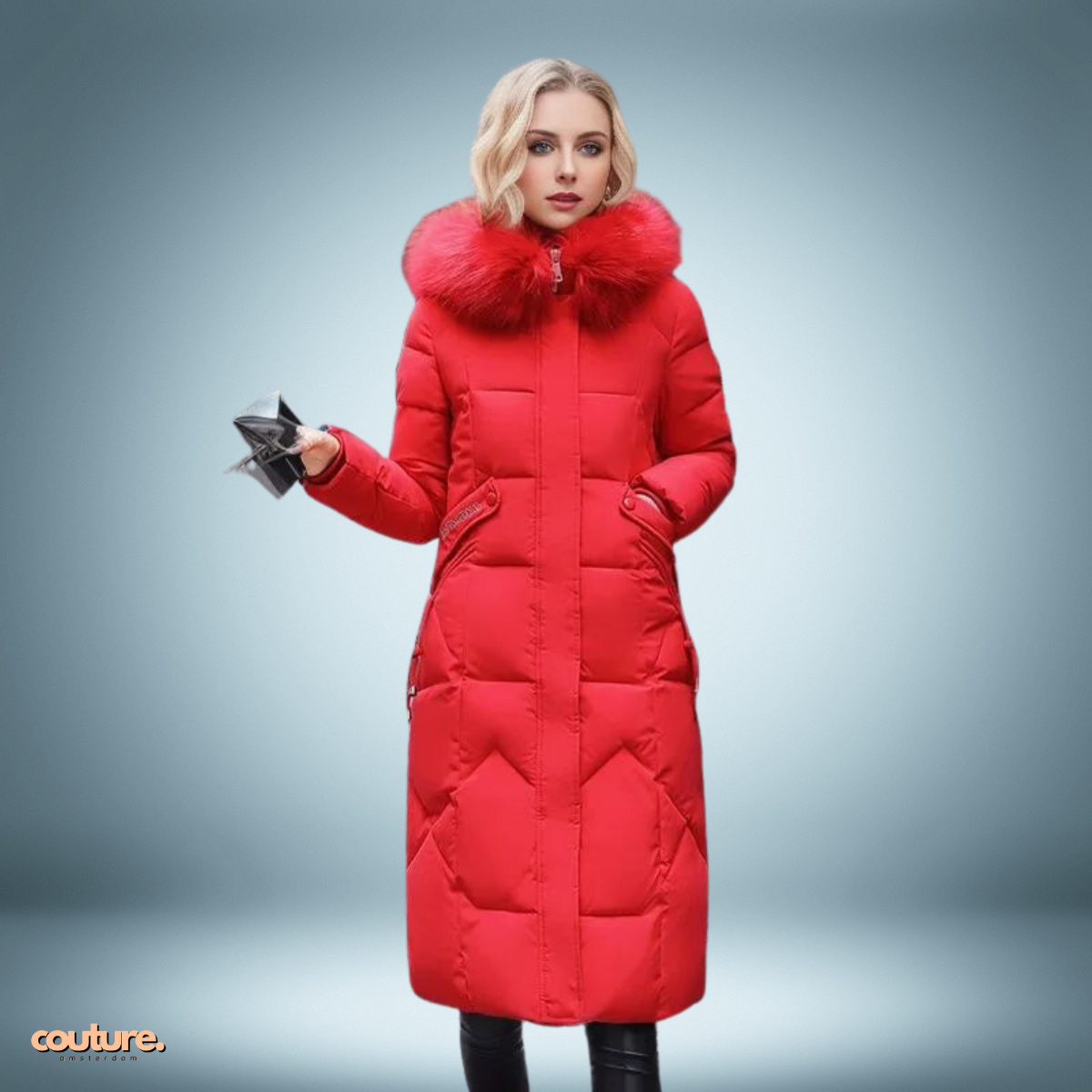 Couture Design - Elegante parka met bontkraag