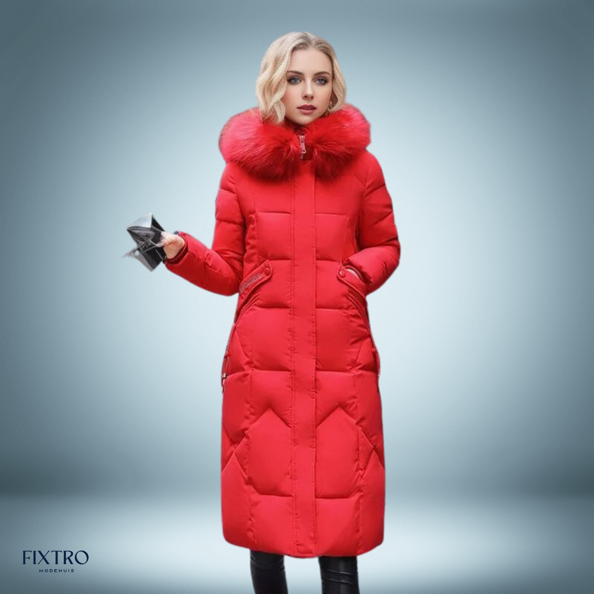 Couture Design - Elegante parka met bontkraag