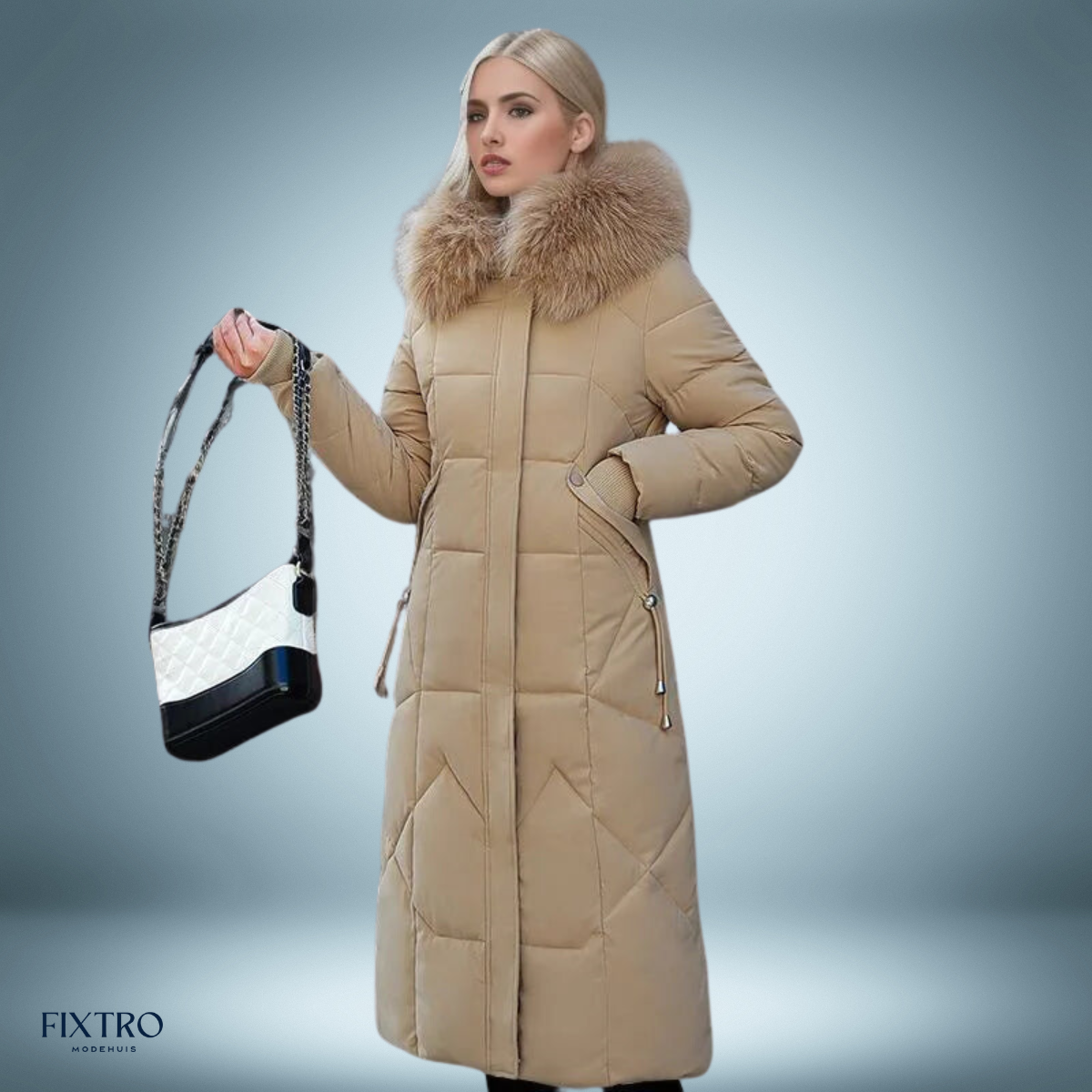 Couture Design - Elegante parka met bontkraag