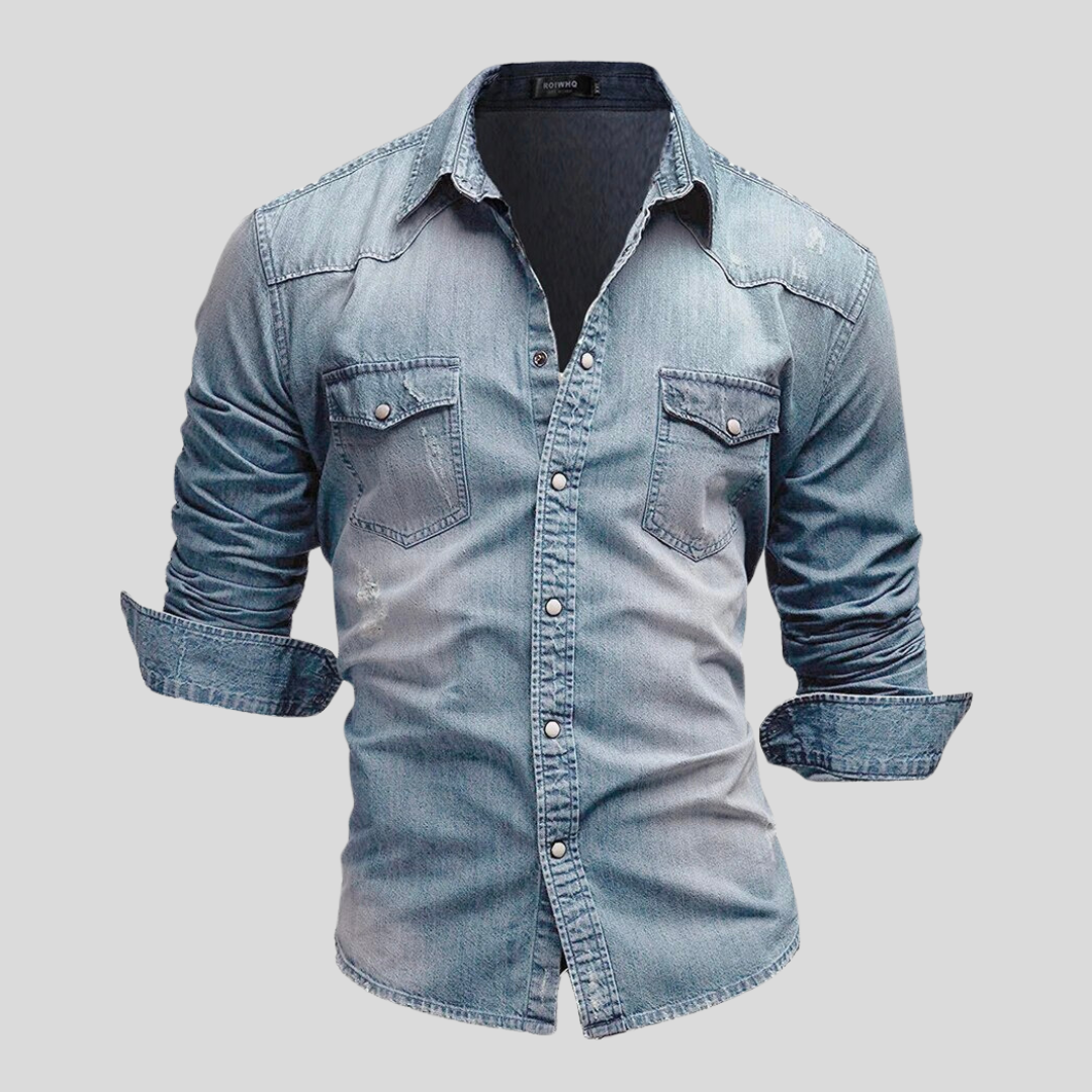 Davian | Heren denim overhemd