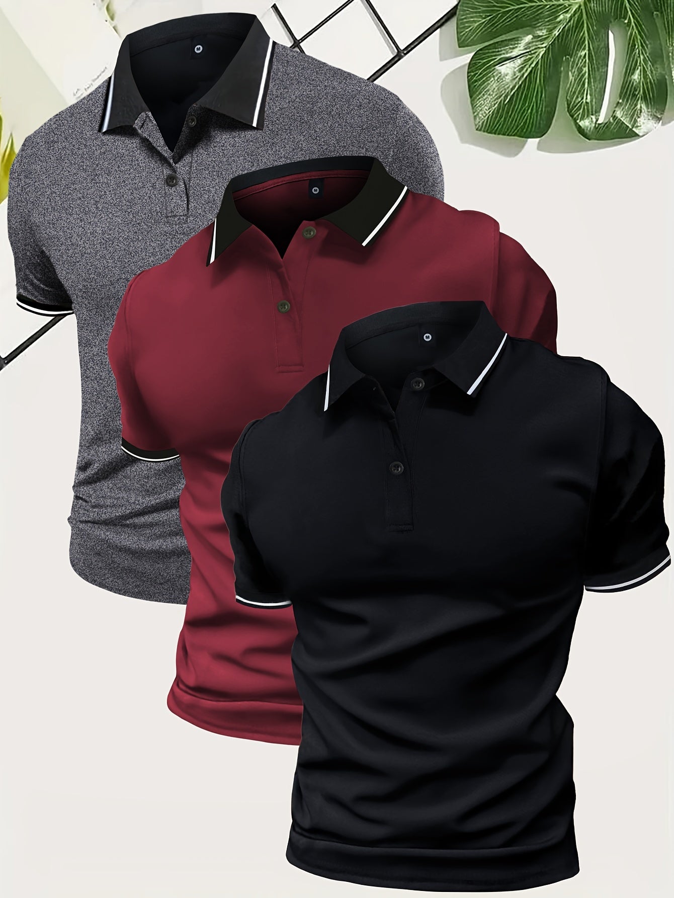 Bas - 3x Ventilerend Golfshirt Set