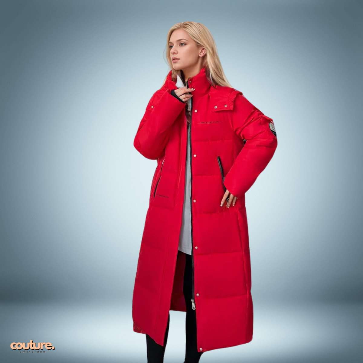 Couture Design - Exclusieve winterparka in zwart