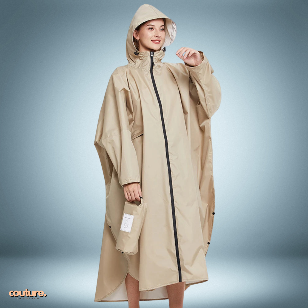 Couture Design - Comfortabele regenparka in geel