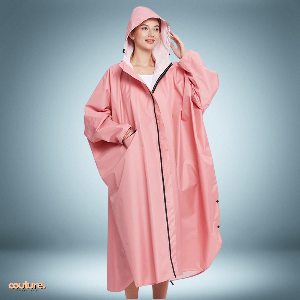 Couture Design - Comfortabele regenparka in roze