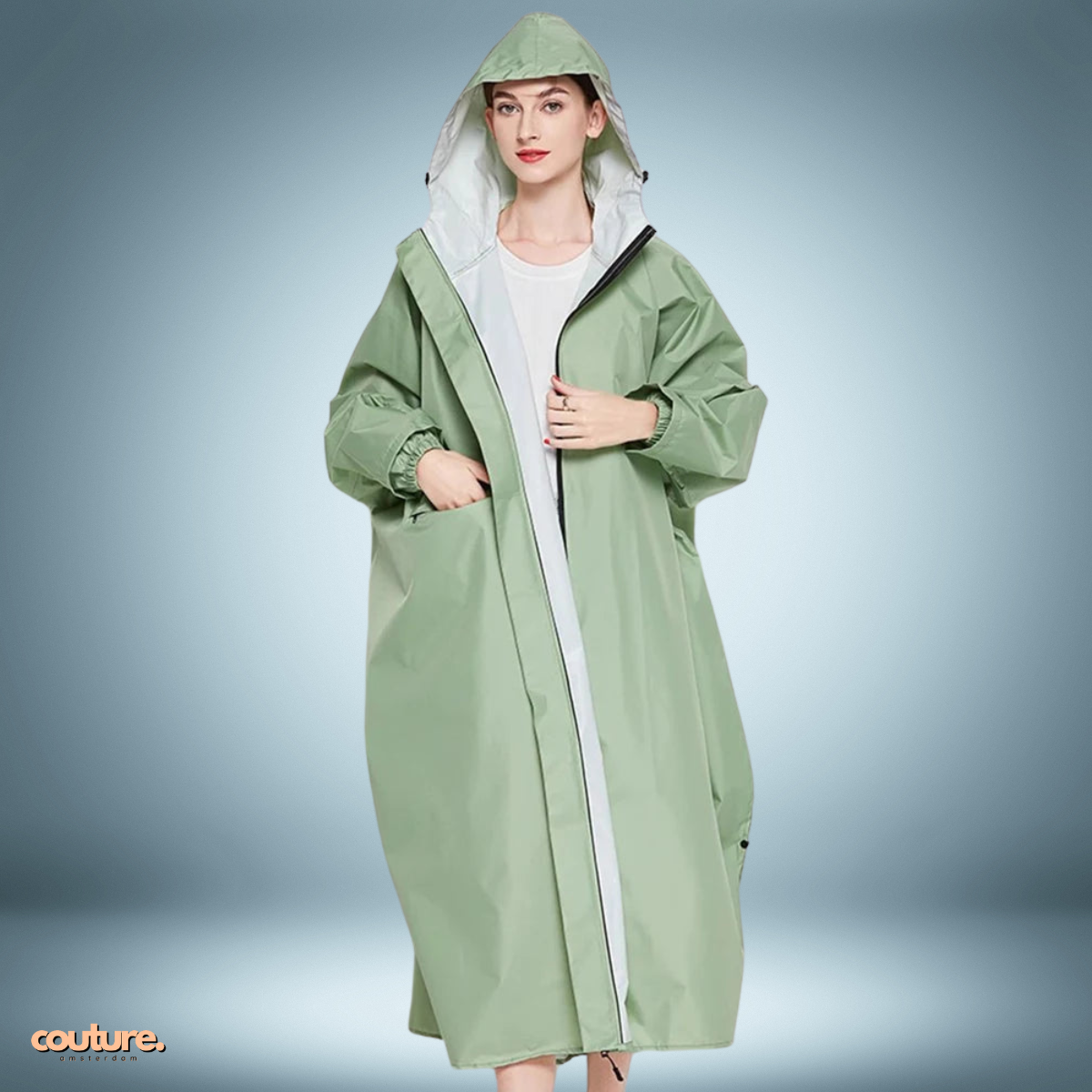 Couture Design - Comfortabele regenparka in geel