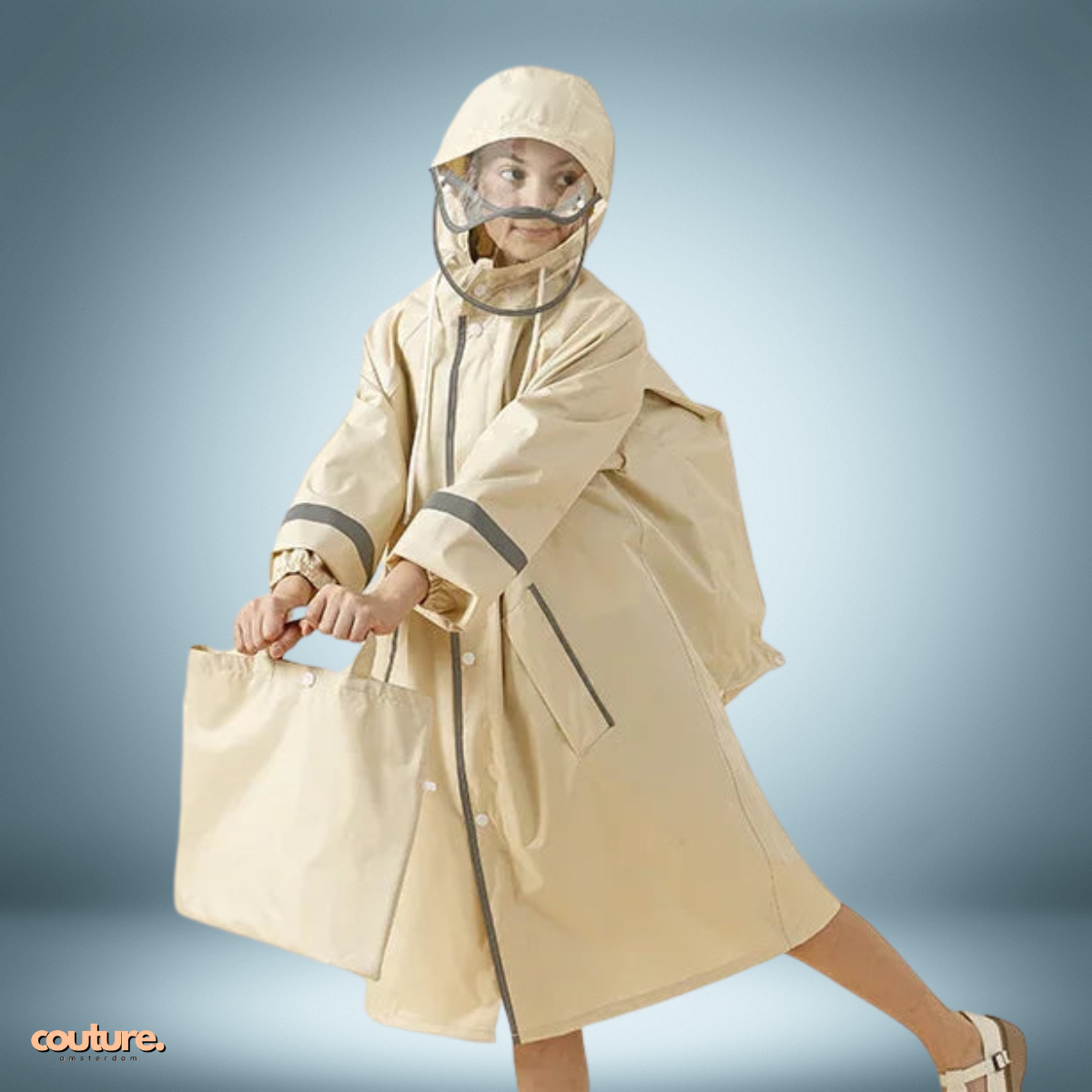 Couture Design - Unieke regenparka in beige