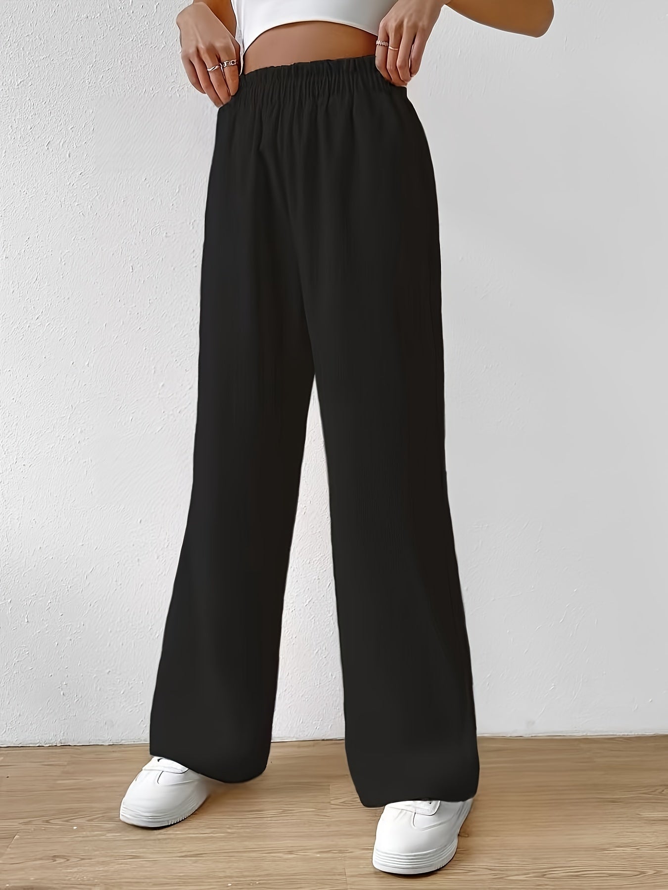 Lot | Casual Rechte Broek met Elastische Taille